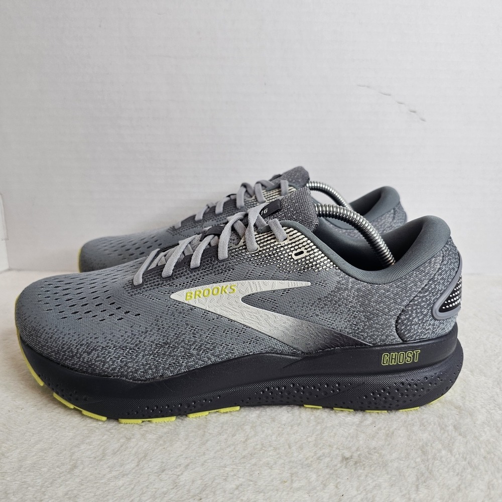 Brooks Ghost 16 Running Shoes Mens 10 4E Gray Road Training Cushioned Sneakers